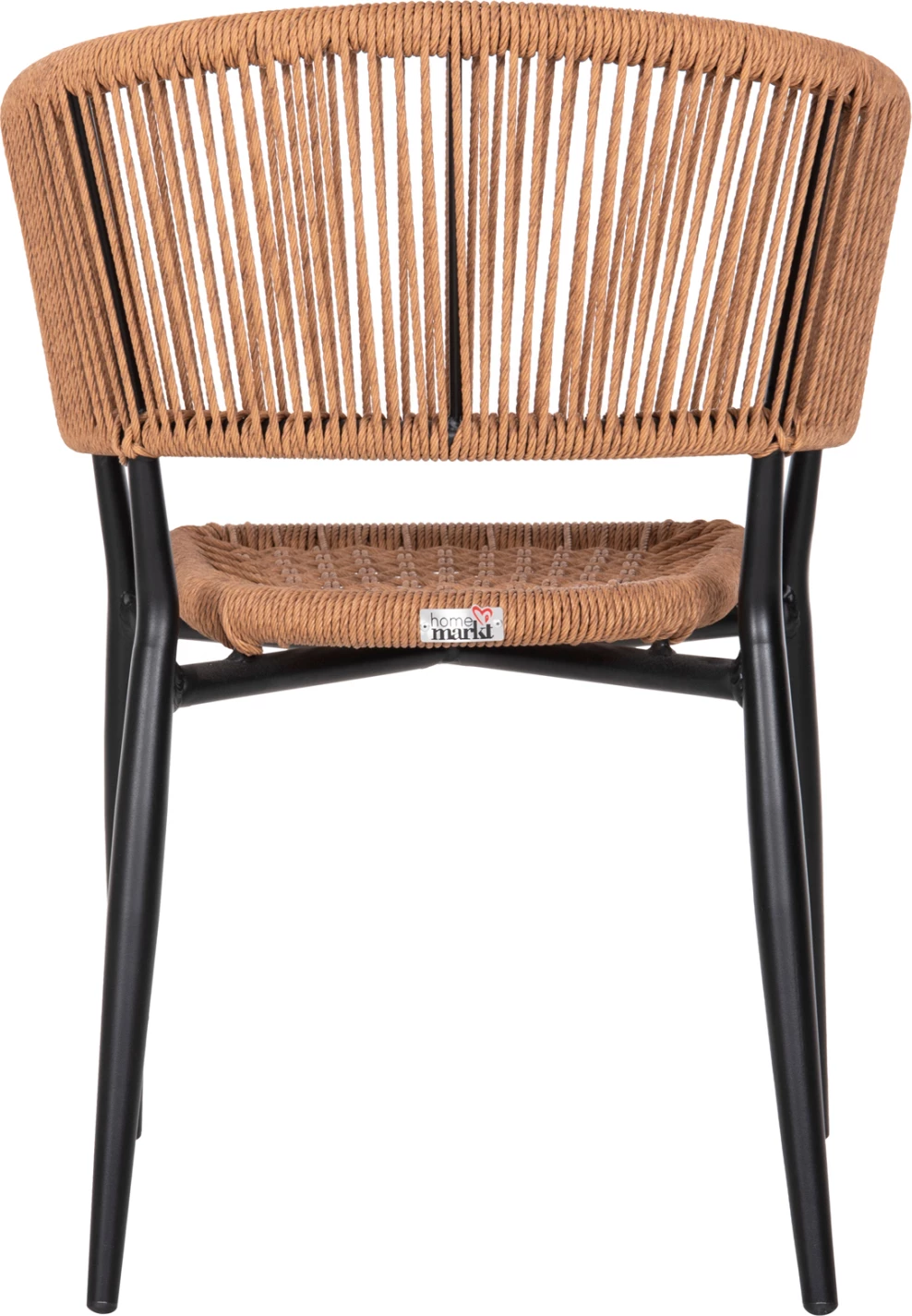 Aluminijasti naslanjač EULO FH5783.13 črno-sintetični ratan bež 55,5x63,5x78Hcm