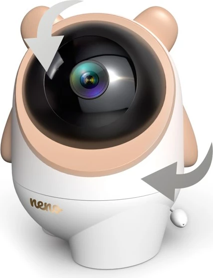 Video monitor za dojenčke IP‑Wi‑Fi, senzor temperature, nočni vid, bel — neno AMI