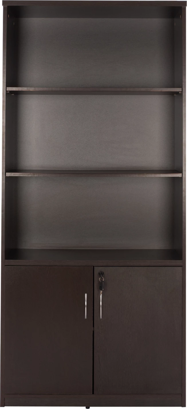 Profesionalna pisarniška knjižna omara FH2014.02 v barvi wenge z 2 vrati 80Χ40Χ180