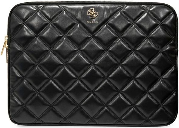 Ovitek za prenosnik 16 inč, eko usnje, črn, Guess Quilted 4G