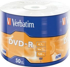 DVD-R 4,7 GB, 16x, 50 kosov, mat srebrn — Verbatim 43788