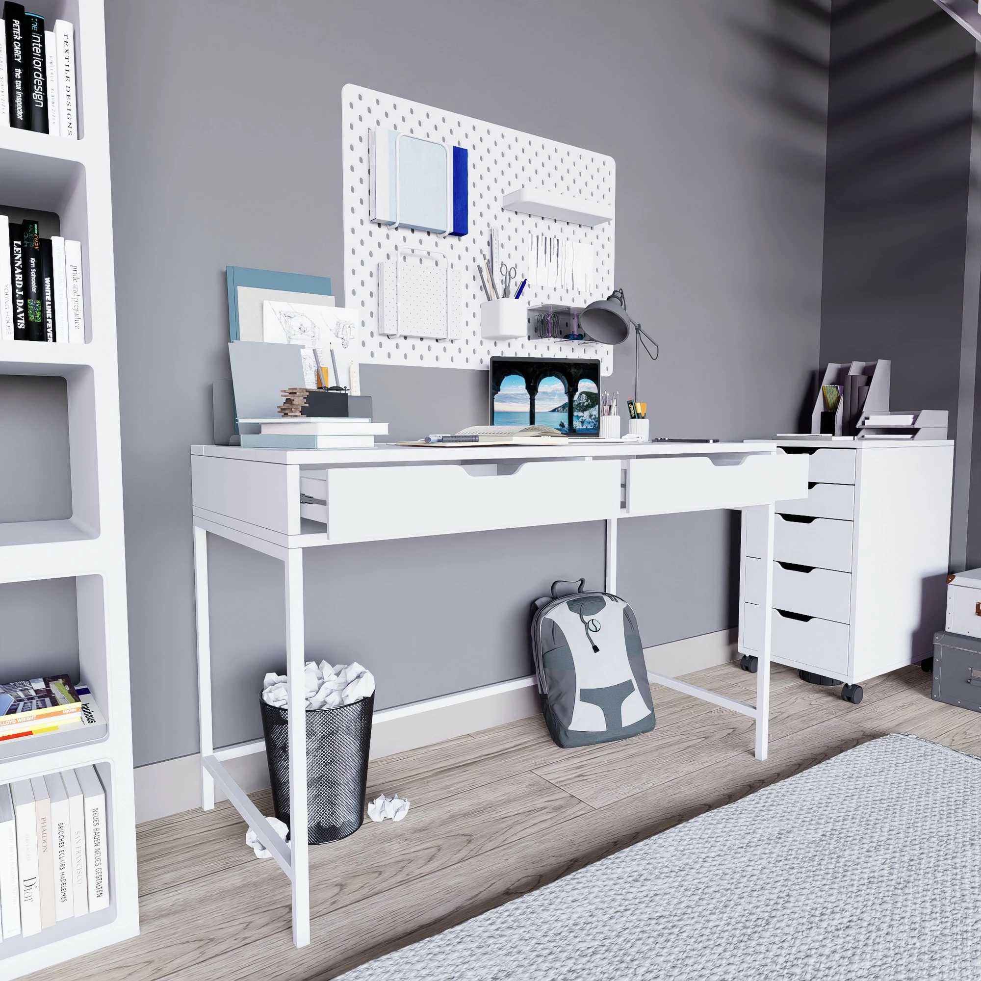 Pisalna miza Skye Decor Duru 1600-47, bela