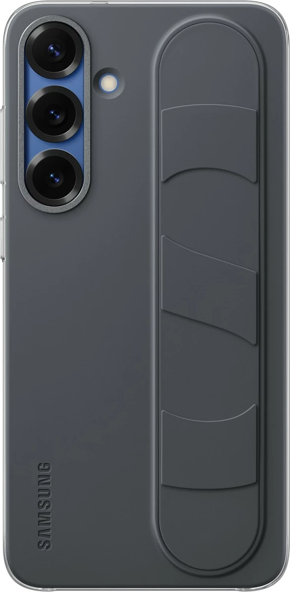 Stojalo/ovitek z ročajem za Samsung Galaxy S25+, črn