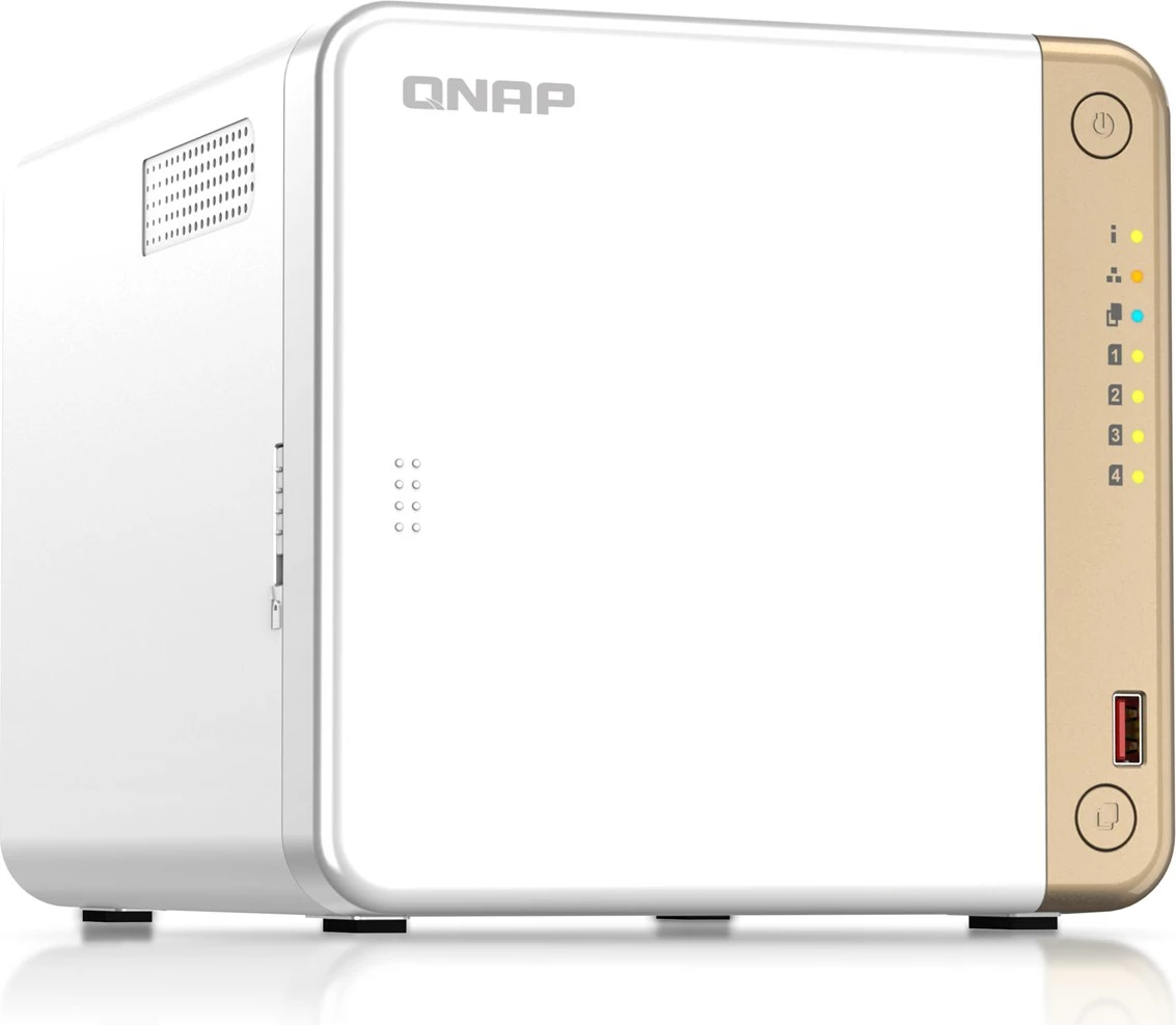 NAS ohišje QNAP TS-462-4G, Intel Celeron N4505, 4 GB RAM DDR4, stolp, bela