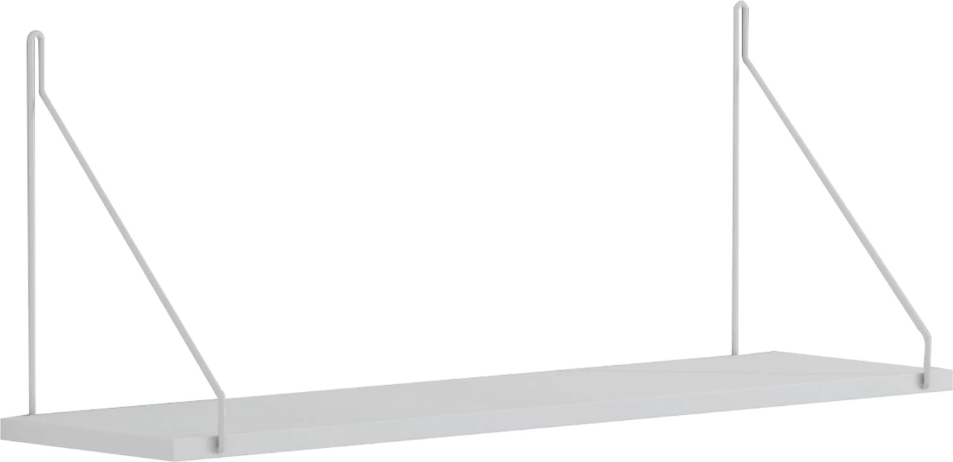 Stenska polica AGILAN FH9183.15 melamin v beli-beli kovini 72x20x27Hcm