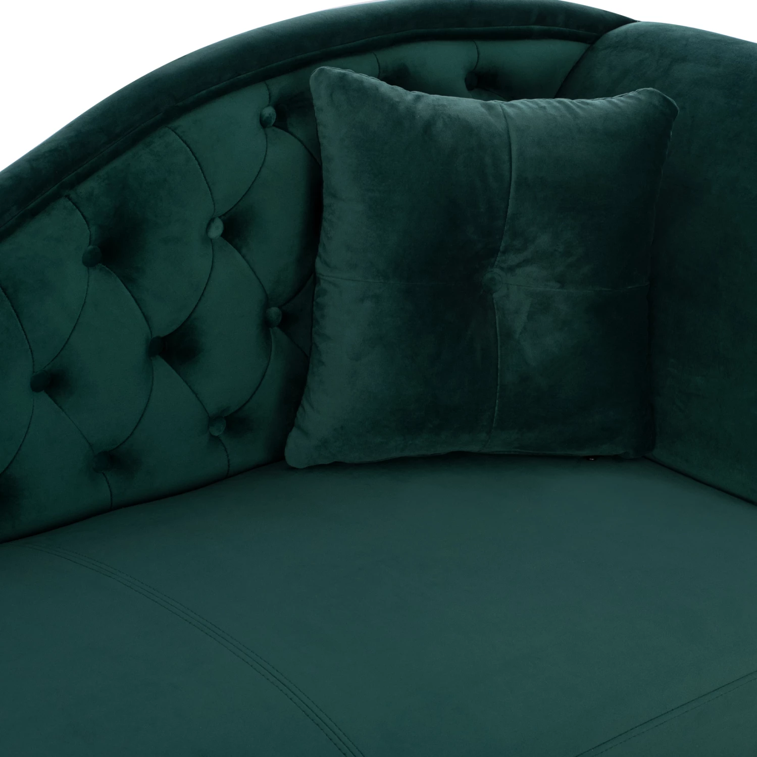 Chesterfield ležalnik Niovi FH3008.03 cipresni žamet desni naslon 187x61x82