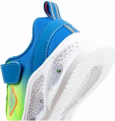 Superge z LED lučmi, Skechers S Lights Jr 401495N/BLLM, modro-zelene