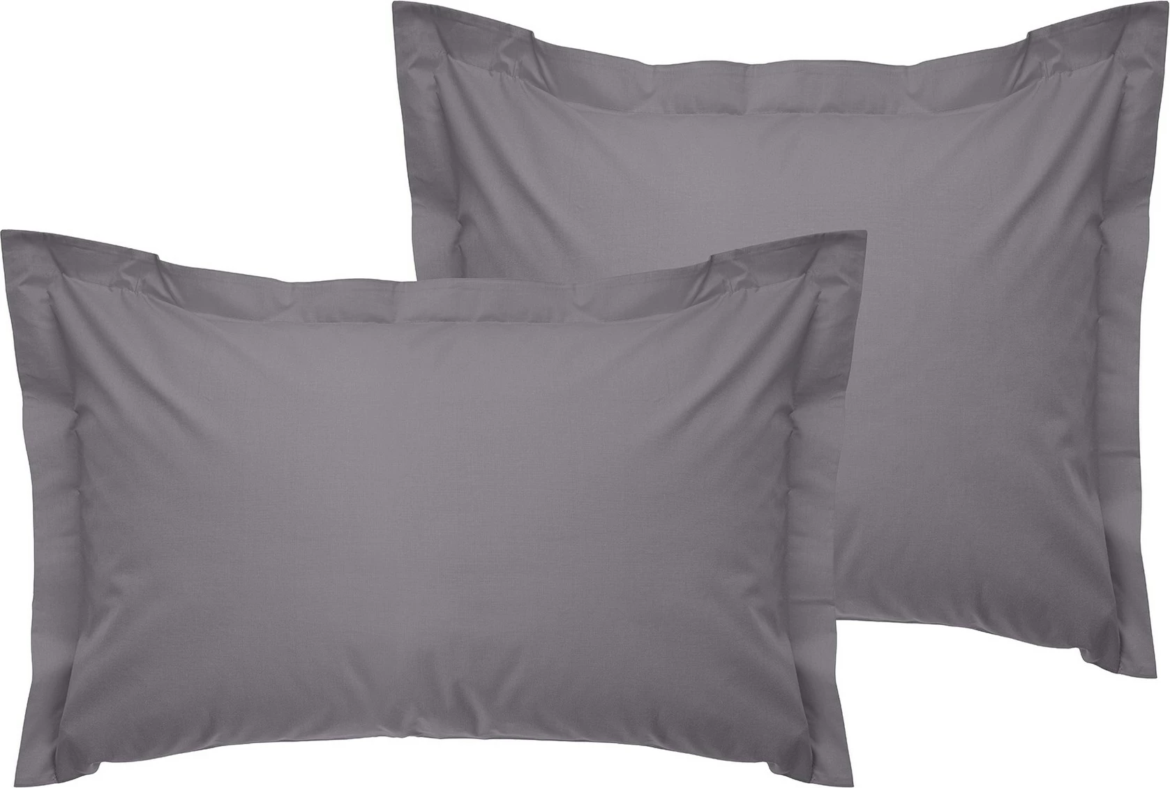 Komplet vzglavnikov (2 kosa), siva, Oxford, L'Essentiel Linge de Maison, 50x70+5 cm