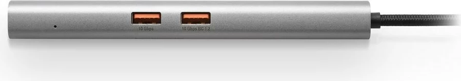 Adapter USB-C, 6 vrat, HDMI, RJ-45, Sharkoon OfficePal Combo, siva