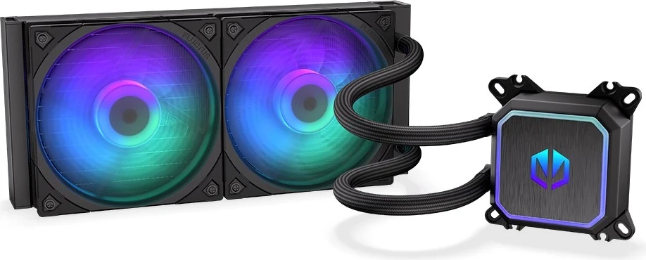 Hladilnik z vodnim hlajenjem za procesor ENDORFY Navis F240 ARGB, 24 cm, črn