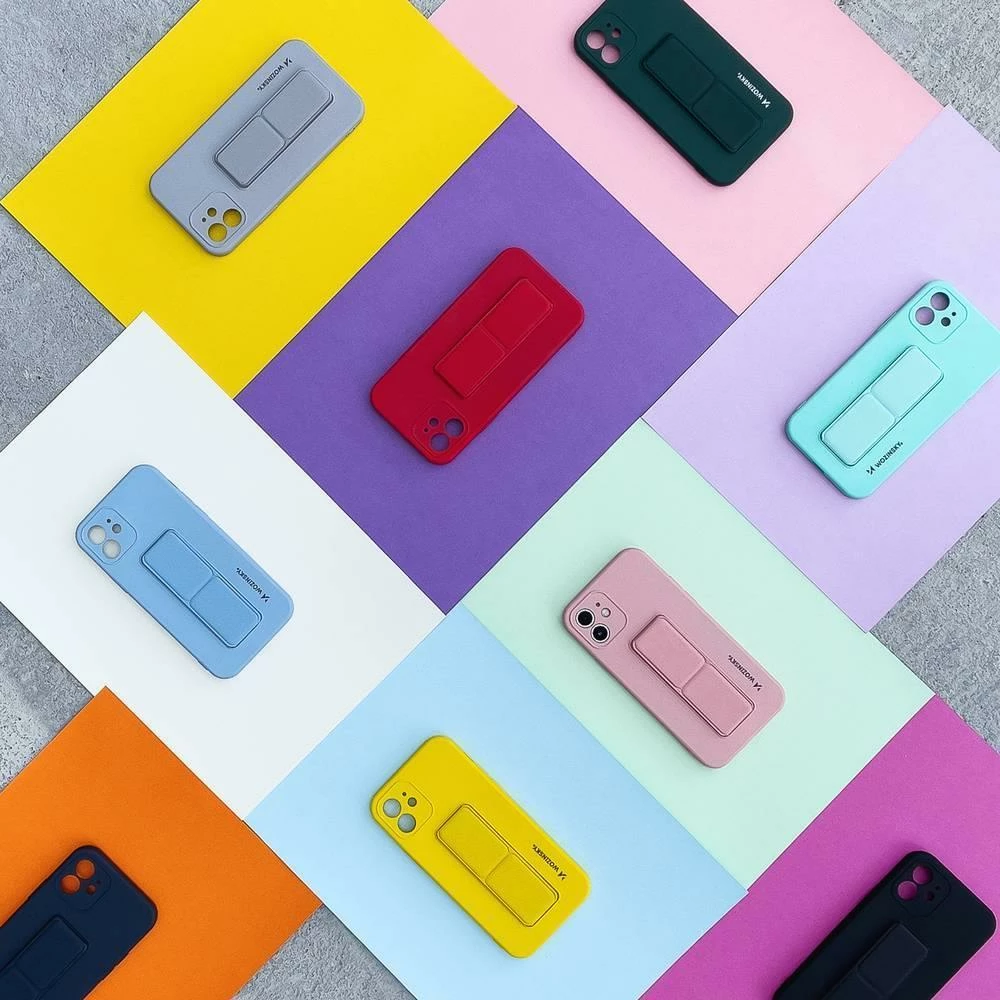 Ovitek za telefon s stojalom, silikon, rožnat, Wozinsky za Samsung Galaxy A72 4G