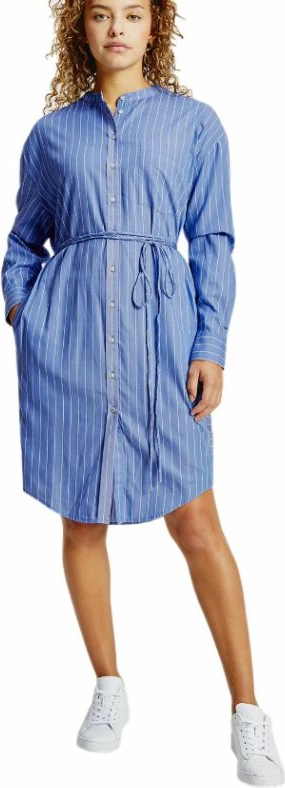 Obleka Co Modal Knee Shirt, Tommy Hilfiger, modra