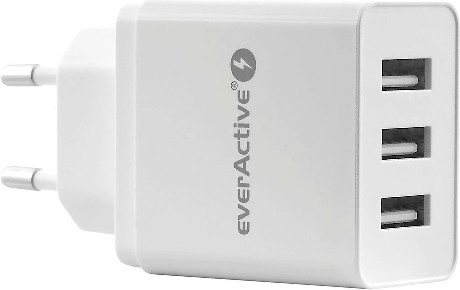 Omrežni polnilec 3x USB, iQ Smart Charging everActive SC-300, bel