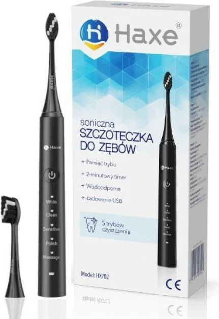 Sonična električna zobna ščetka Haxe HX702, črna