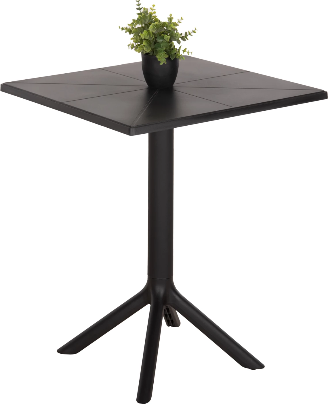 Kvadratna polipropilenska miza TERRIN FH6125.12 črna 70x70x75Hcm