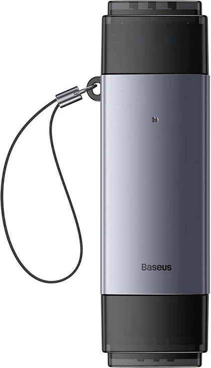 Bralnik kartic Baseus Lite Series WKQX060113, USB + USB-C, SD/TF, siv