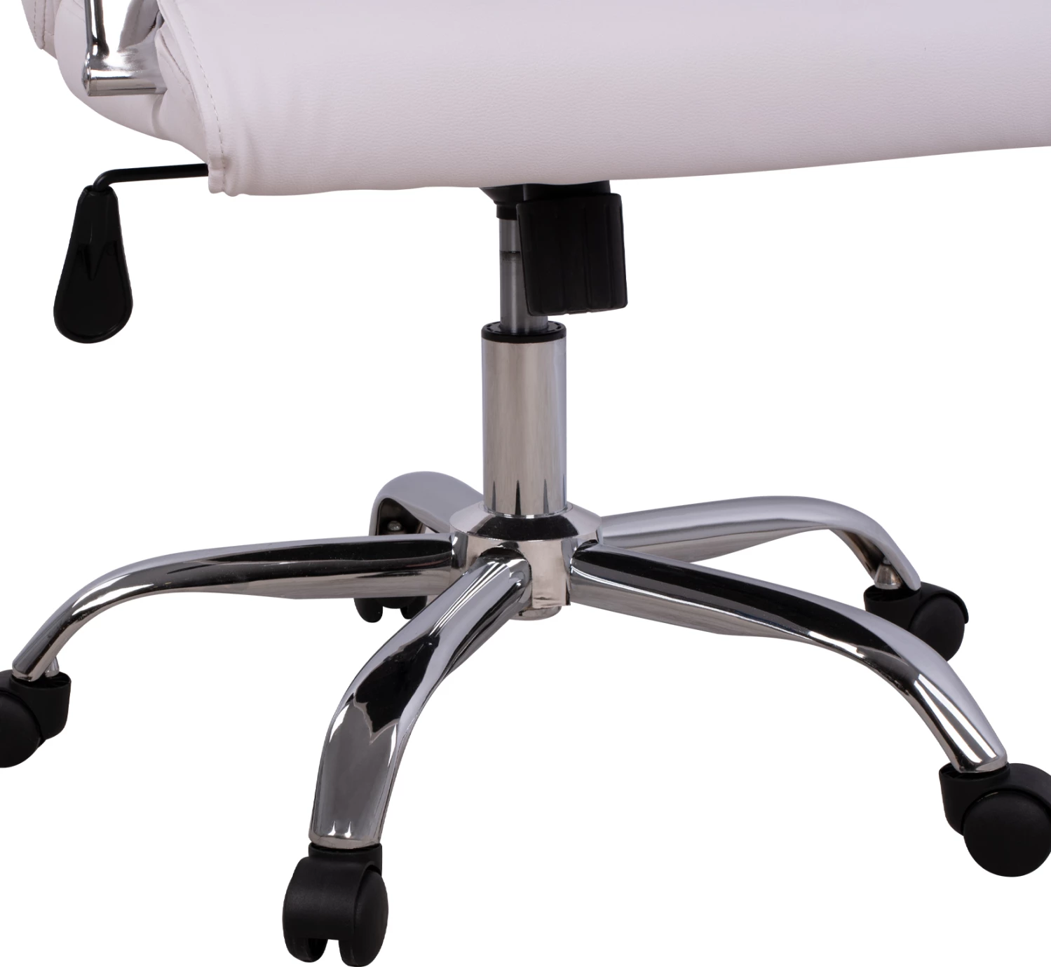 Direktorski pisarniški stol bele barve s kromirano osnovo Jacob FH1044.12 57x75,5x100 cm