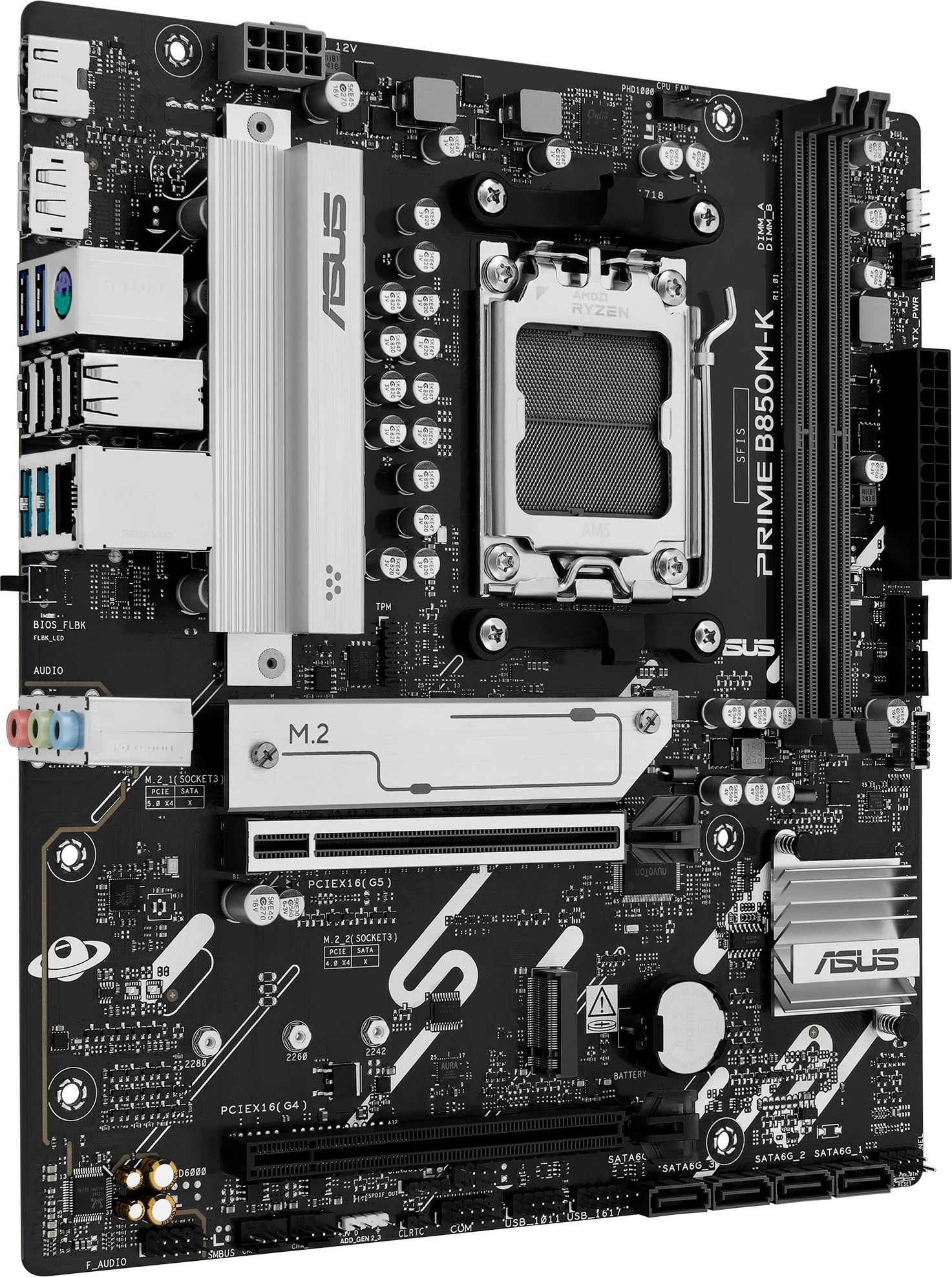 Matična plošča ASUS PRIME B850M-K, AMD, Socket AM5, DDR5, micro ATX