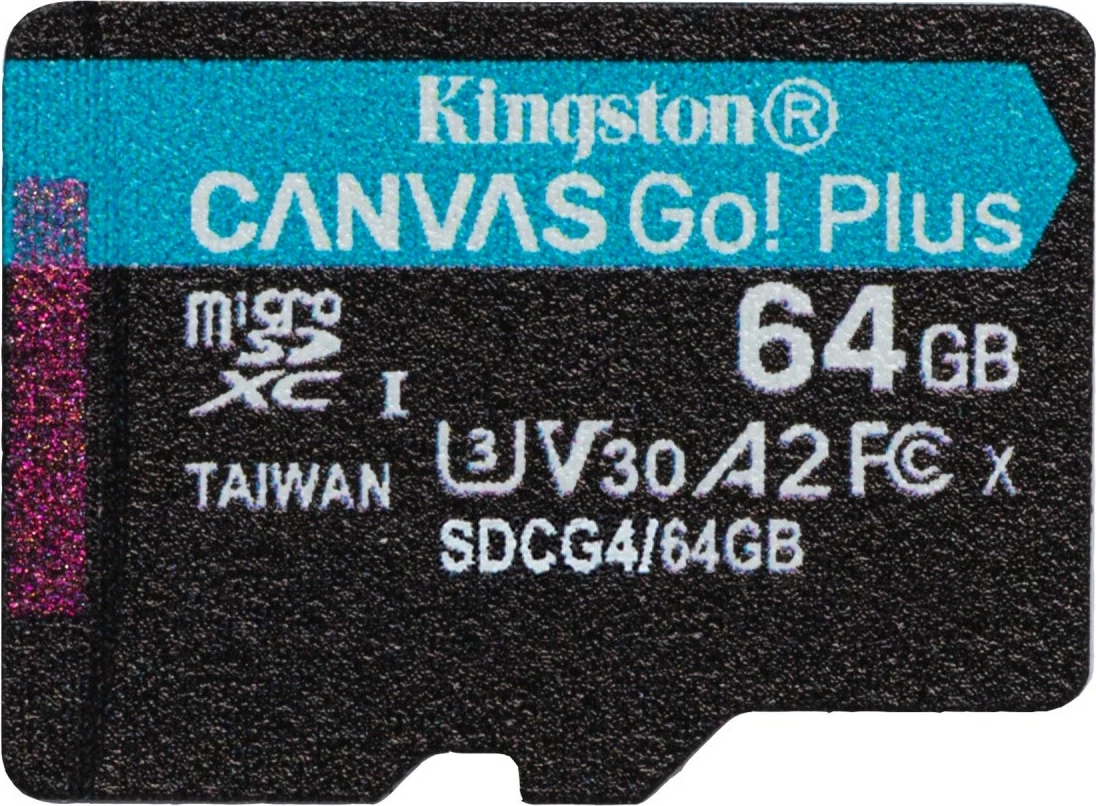 Kartica microSD za hitro shranjevanje Kingston Canvas Go! Plus 64GB s SD adapterjem