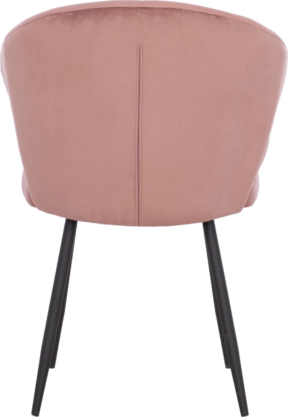 Stol JIYA iz žametnega blaga v barvi gnilega jabolka in s črnim kovinskim ogrodjem FH8728.02 60x60x85, set 2 kosov