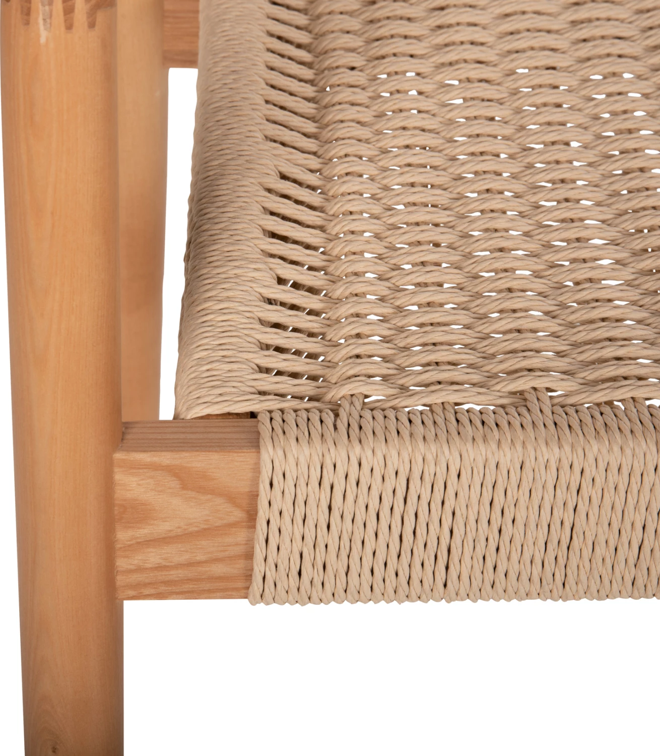 Fotelj FH9874 z okvirjem iz jesena in sedežem iz papirnate vrvi 57x54x78H cm