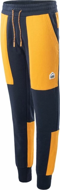 Široke hlače za fante Elbrus, temno modro z rumenimi
