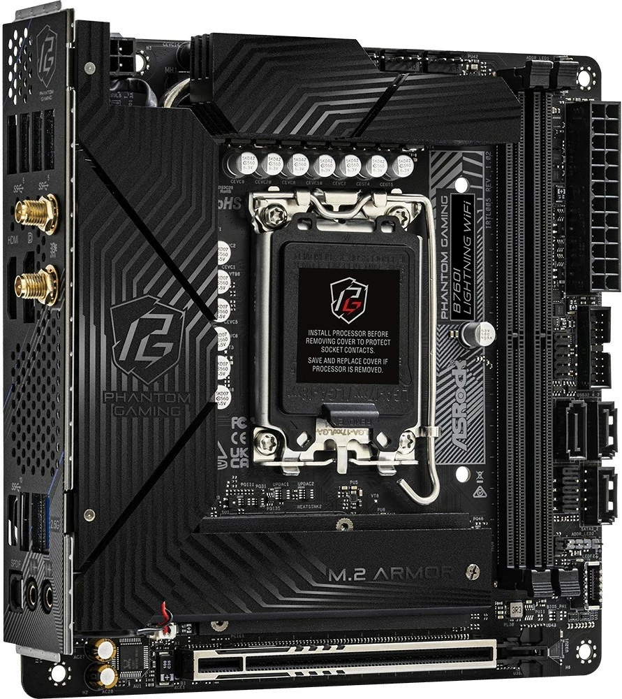 Plošča ASRock B760I LIGHTNING WIFI, črna