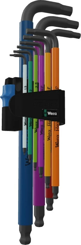 Set imbus ključev, 9-delni, nerjaveče jeklo, barvno kodirani, Wera 05022210001
