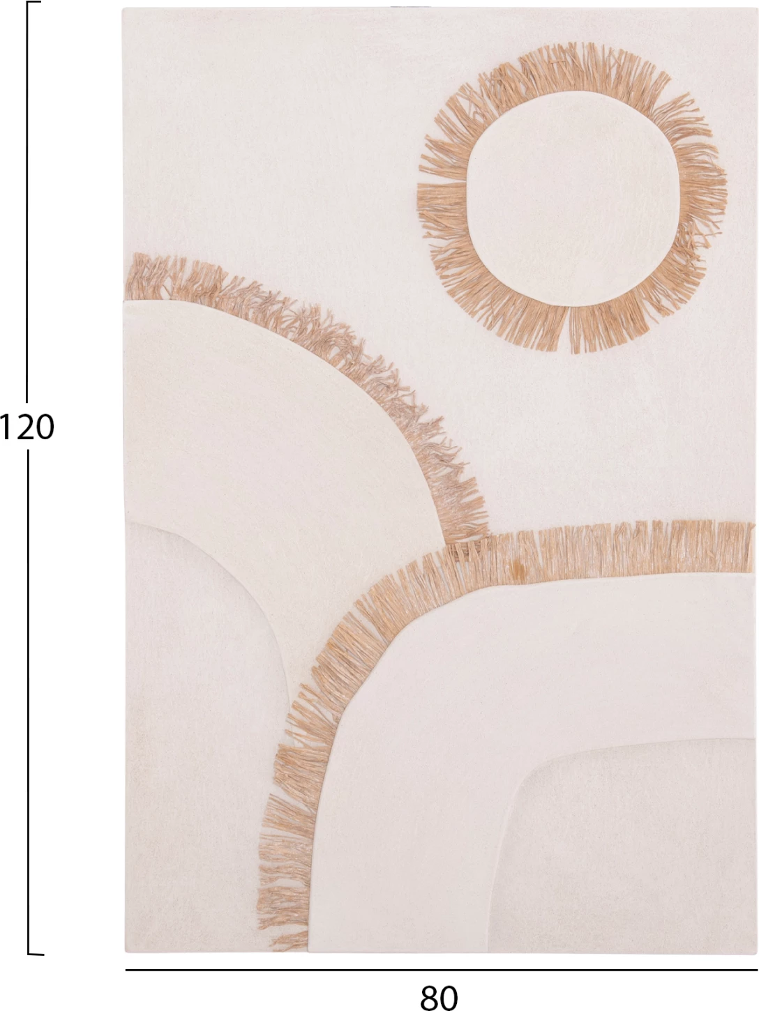 Pravokotni dekorativni panel serije Santorini FH4531 MDF v barvi off-white - dekor v bež 80x4.5(debelina)x120Hcm