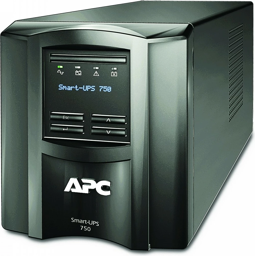 UPS naprava APC Smart-UPS SMT750IC, 750 VA, 500 W, stolpna, črna