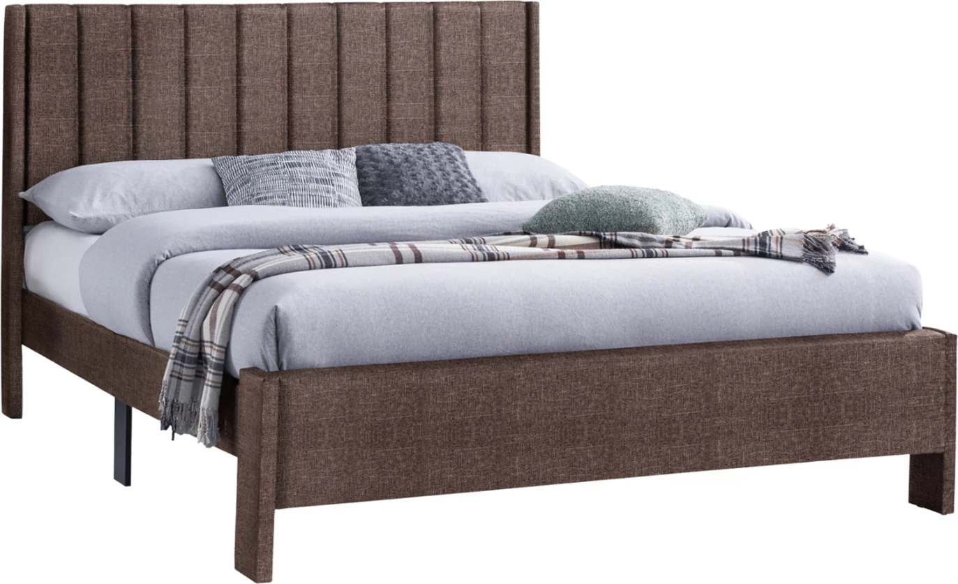 Dvojna postelja KREDEN FH686.03 rjava tkanina za vzmetnico 160x200 cm