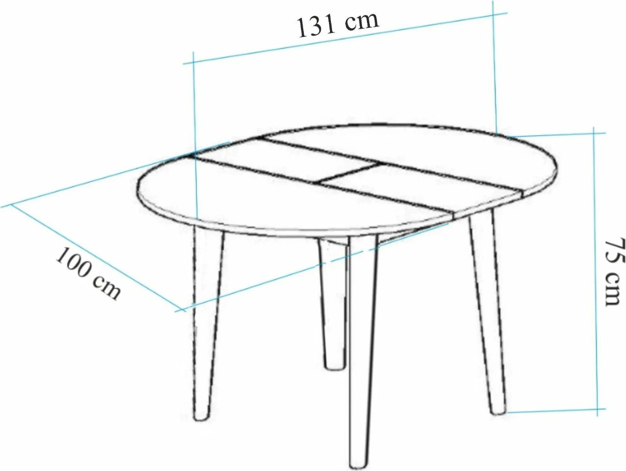 Raztegljiv jedilni set (3-delni), Skye Decor Vina 1048, bel, temno moder