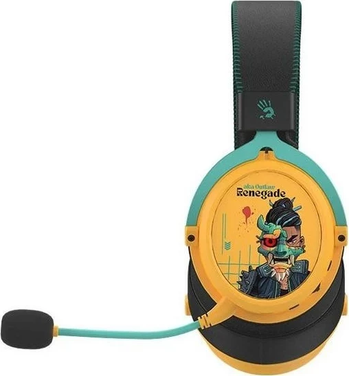 Slušalke Bluetooth 5.3, 2.4G, z žico, virtualni 7.1, rumene A4Tech Bloody MR595