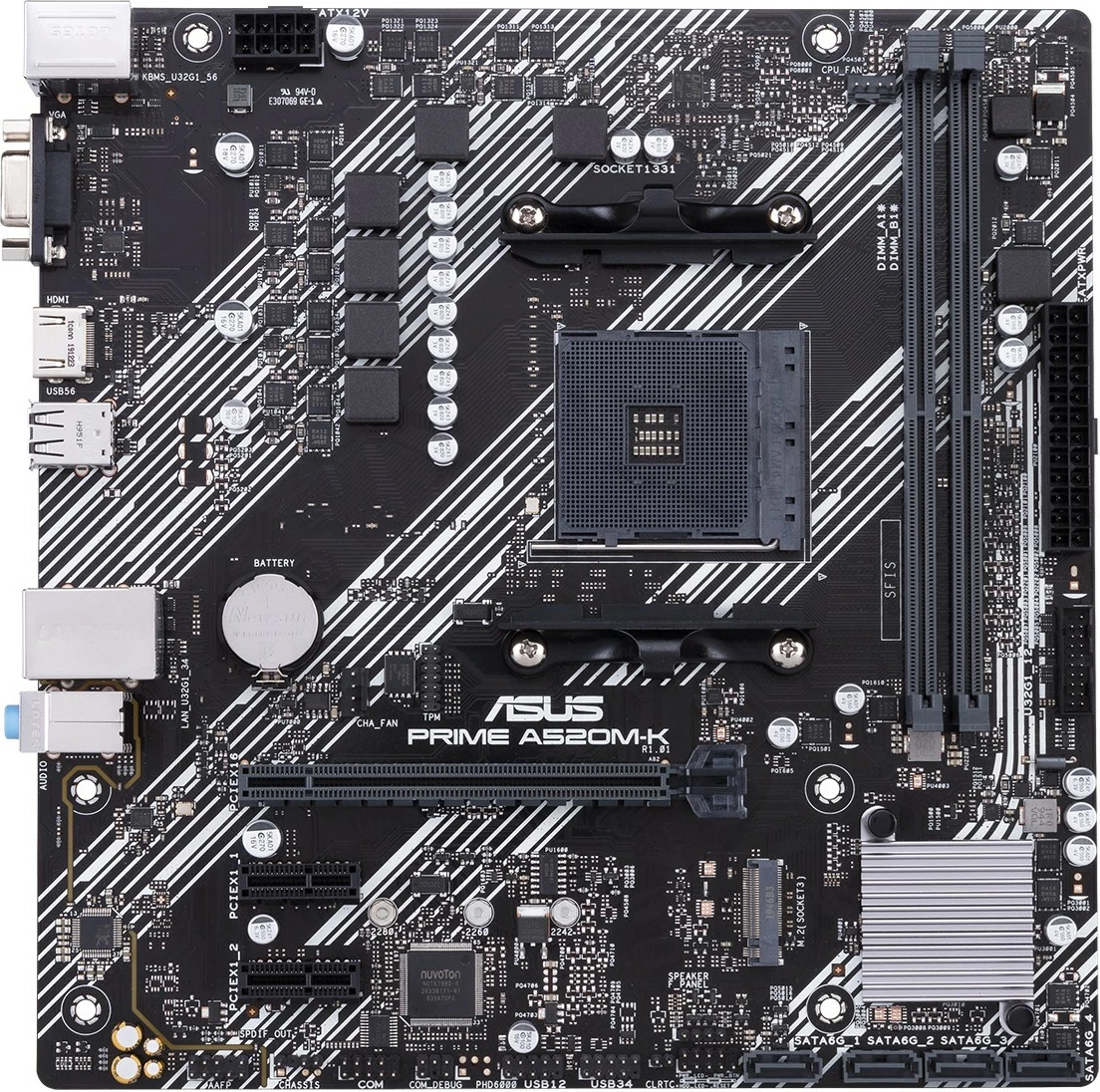 Matična plošča ASUS PRIME A520M-K, Socket AM4, micro ATX