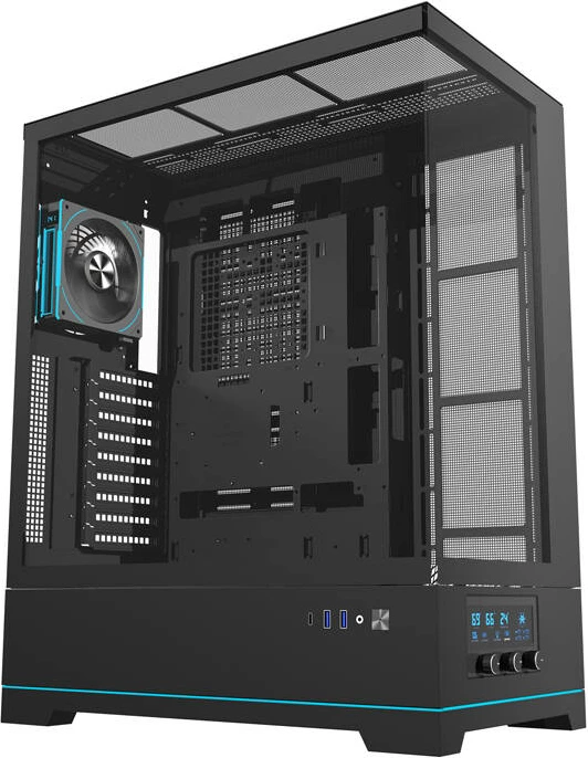 Računalniško ohišje Darkflash DY451L PRO, Big Tower, z 1 ventilatorjem, črno