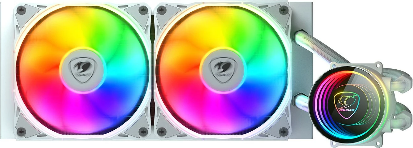 Hladilnik z vodnim hlajenjem za CPU Cougar Poseidon Elite 240 ARGB, bel