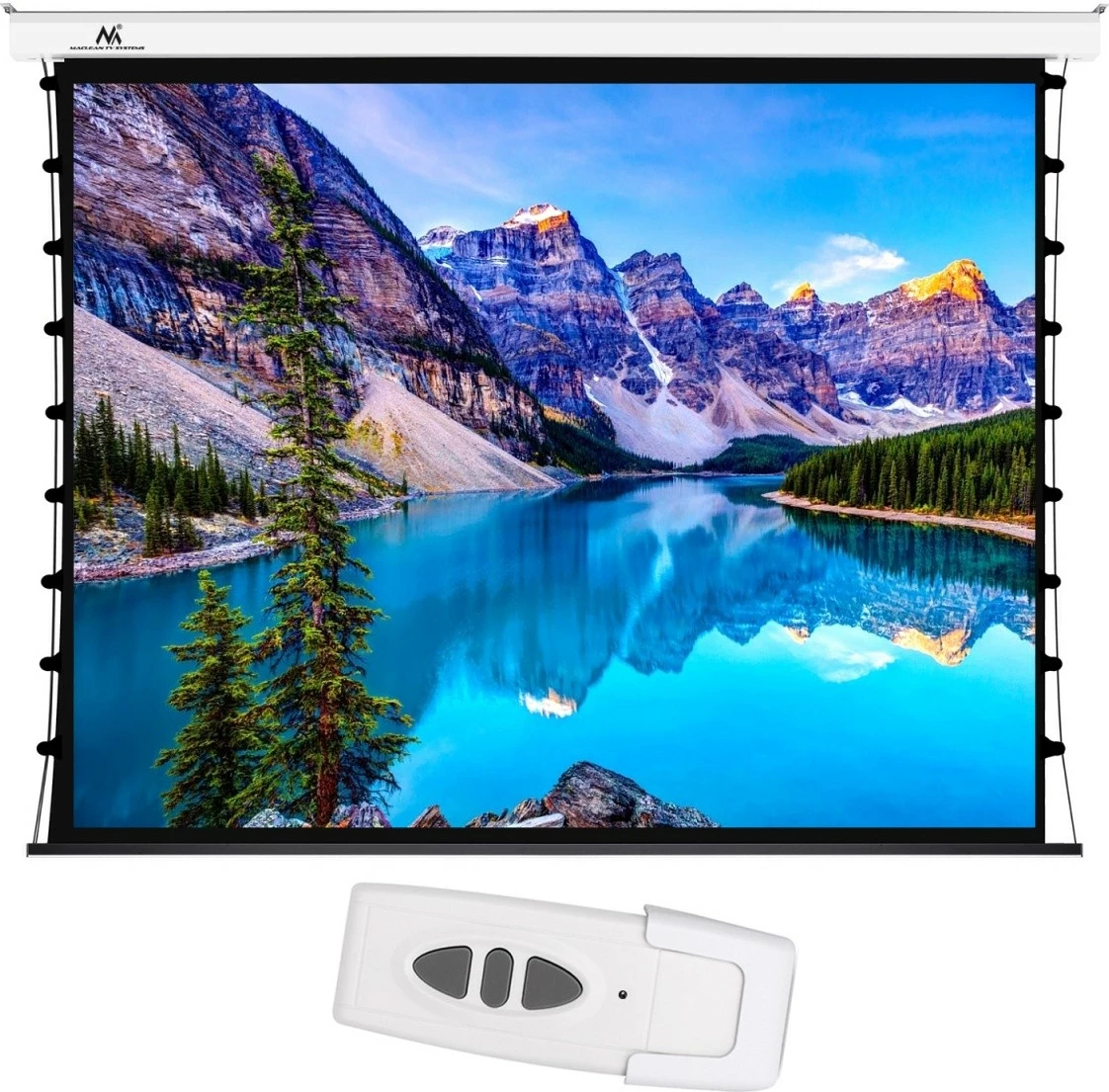 Električni napenjalni zaslon, 120-palčni, z daljinskim upravljalnikom Maclean MC-993