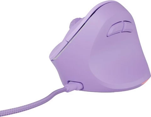 Vertikalni miška Natec Crake 2 Pro, 12800 DPI, 6 tipk, vijolična
