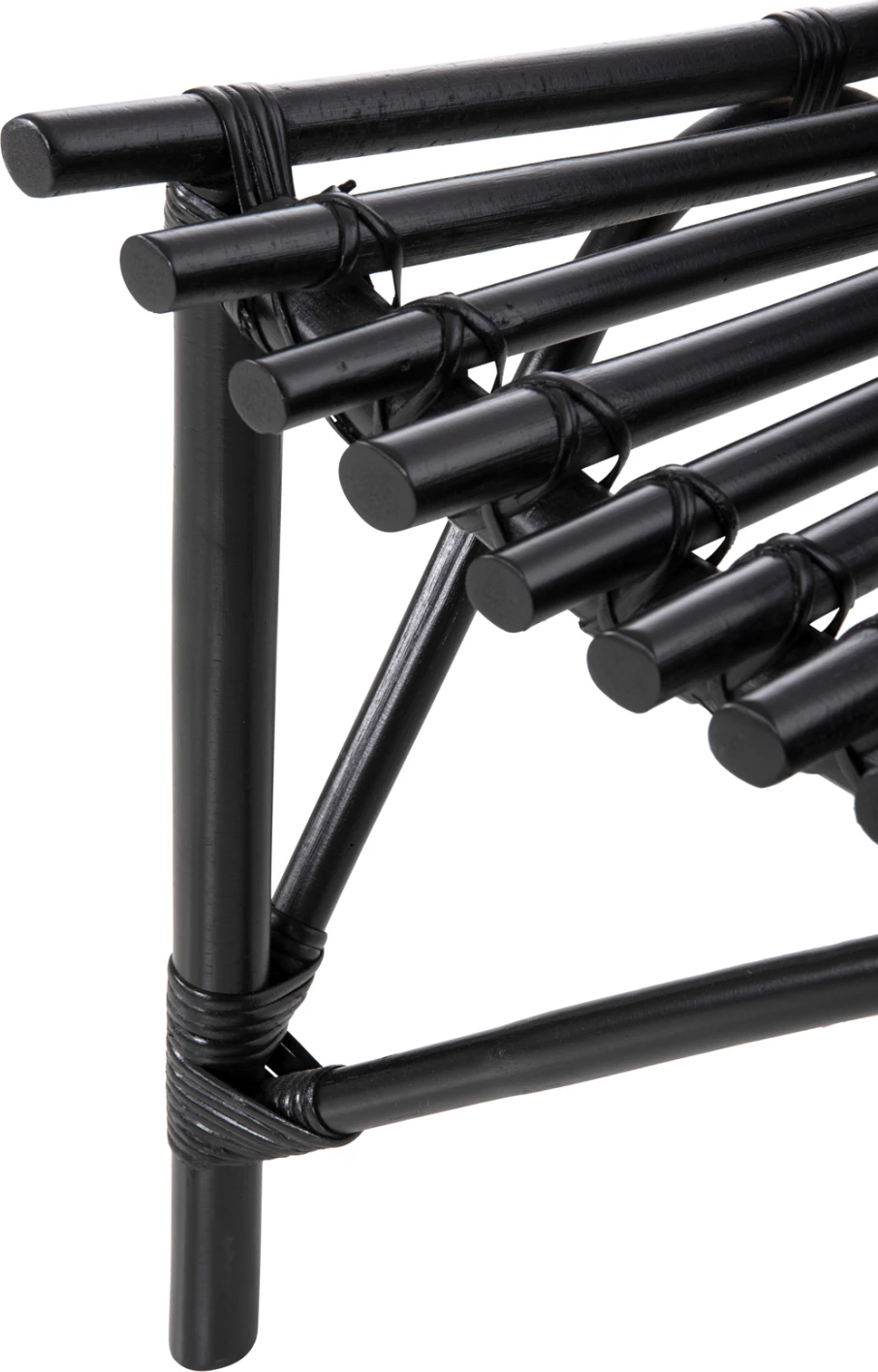 Stol za zunaj CELLION FH9812.02 ratan palice v črni barvi 76x72x83Hcm