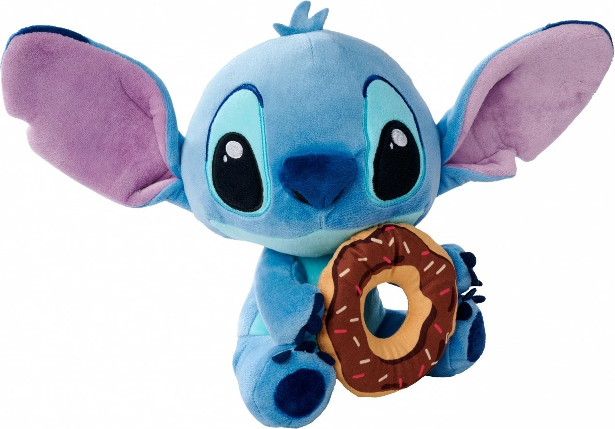 Plišasta igrača s krofom Disney Stitch, Simba, 25 cm, večbarvna