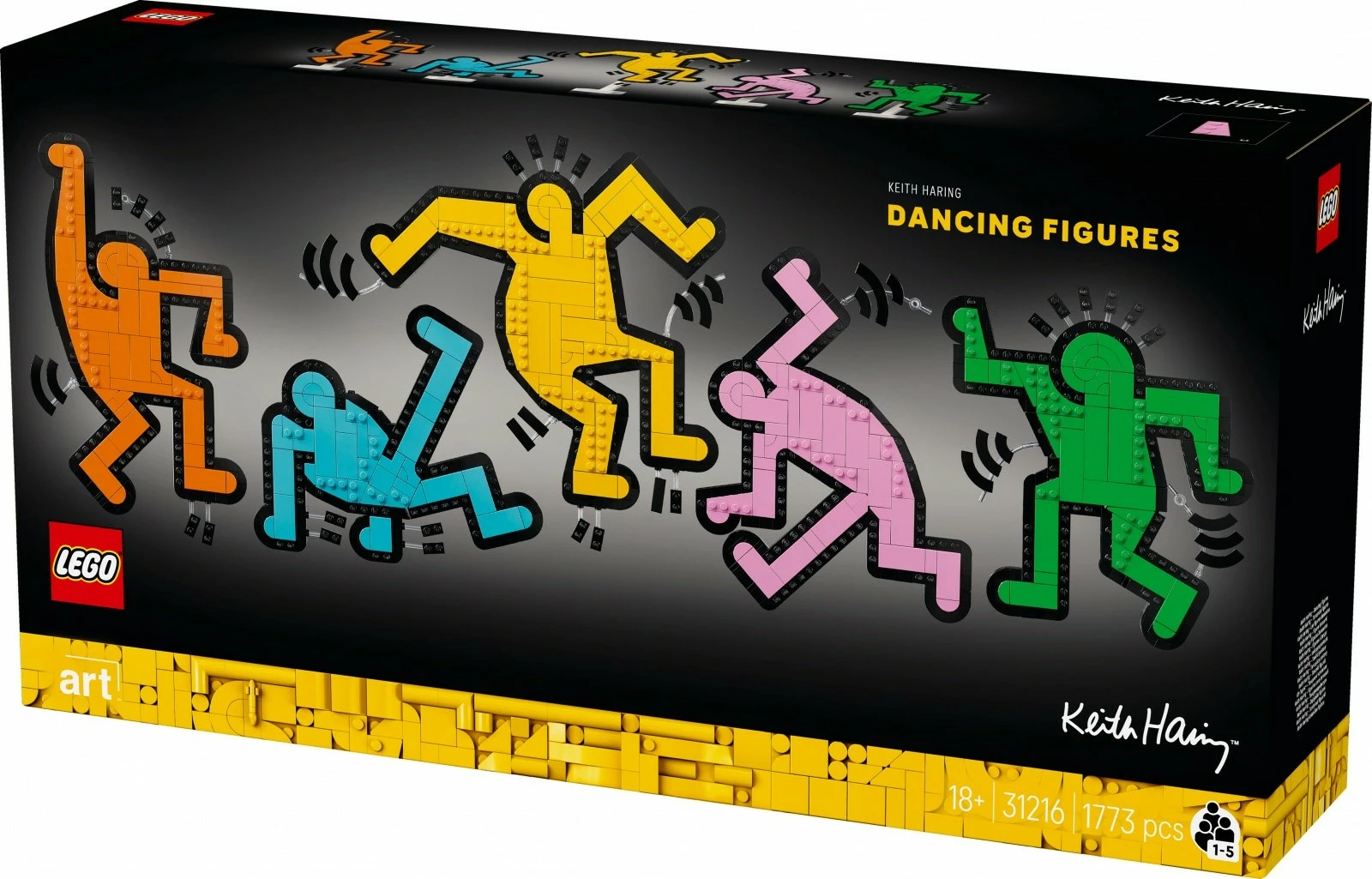 Umetni set LEGO Art Keith Haring Dancing Figures, 31216, 1.773 kosov, večbarven