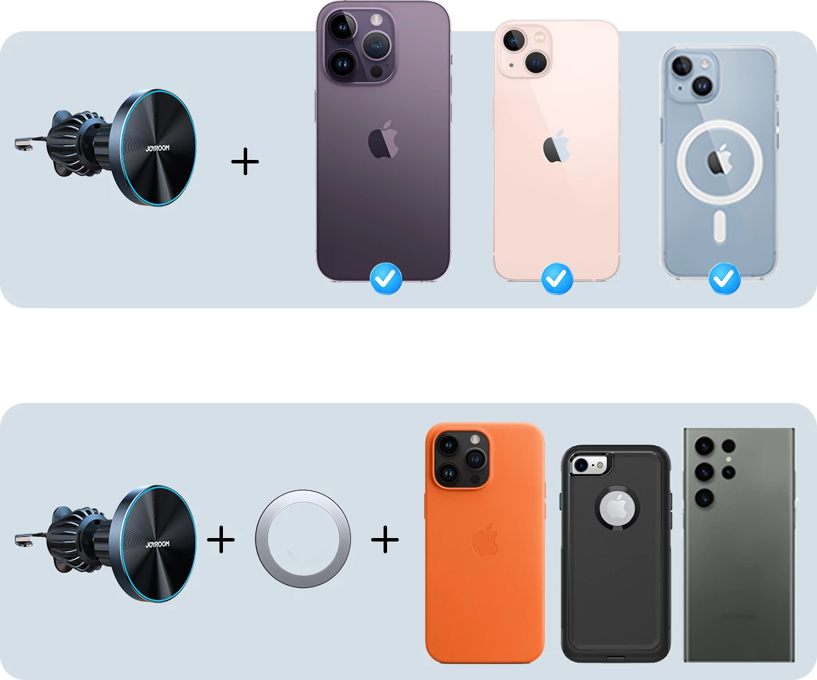 Magnetni avto nosilec z brezžičnim polnjenjem 15W, Joyroom JR-ZS240 Pro, črn