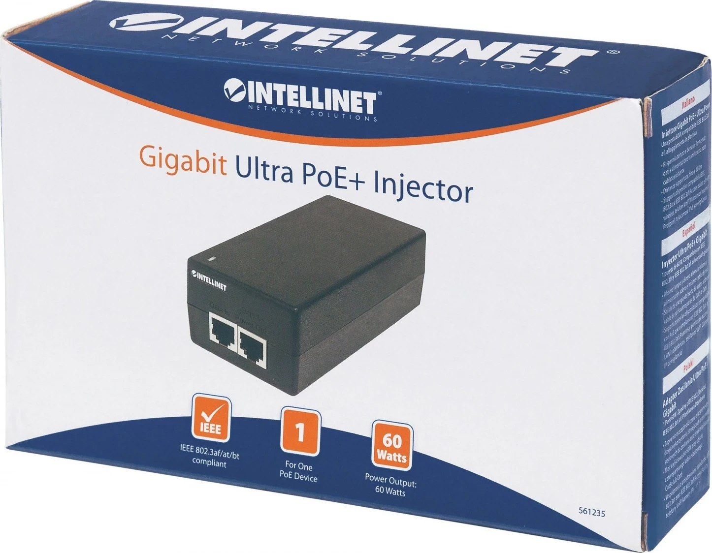 PoE injektor Ultra 60W Intellinet 561235