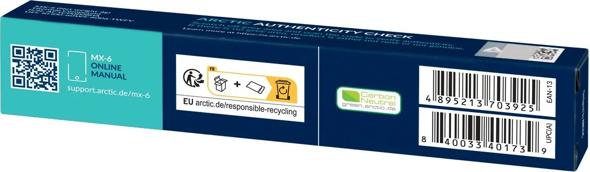 Termična pasta MX-6 ULTIMATE ARCTIC, 4 g, siva