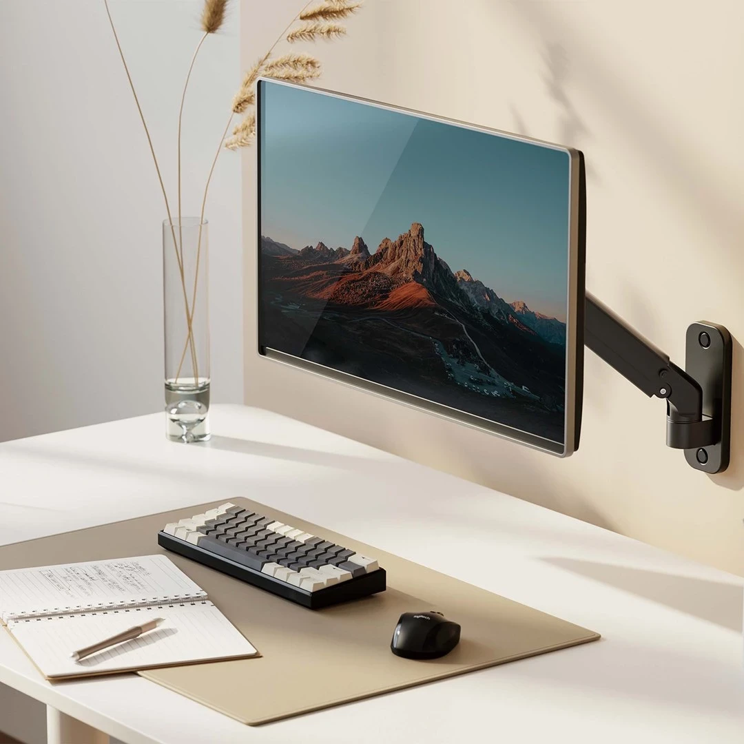 Nastavek za monitor z plinsko vzmetjo Maclean MC-458, 17–27 in, črn