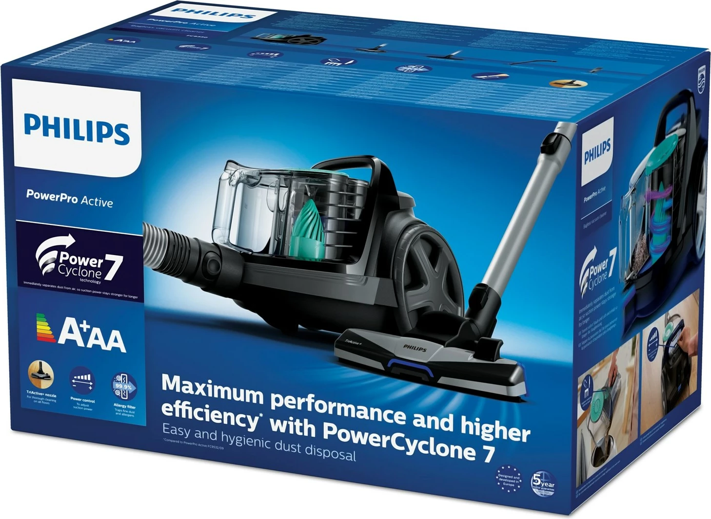 Sesalnik Philips 5000 FC9550/09, 1,5 L, 900 W, črn