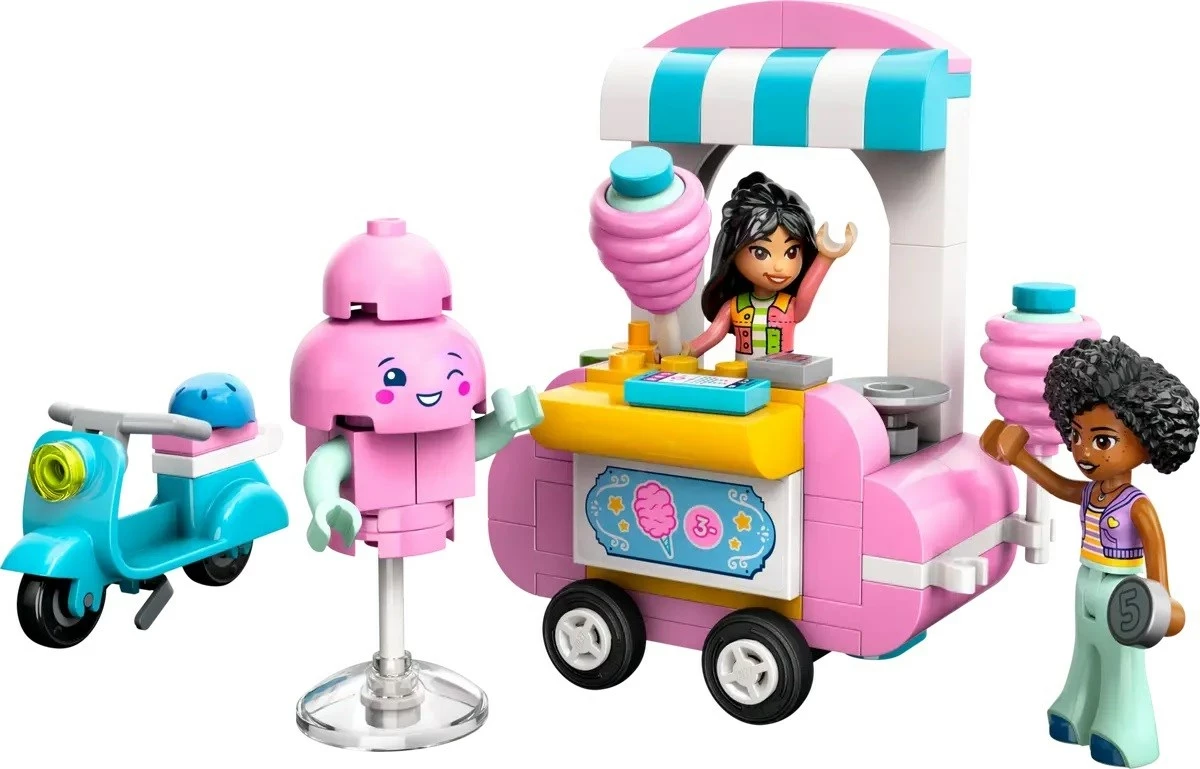 Stojalo s sladkorno peno in skuter, LEGO Friends 42643, rožnato