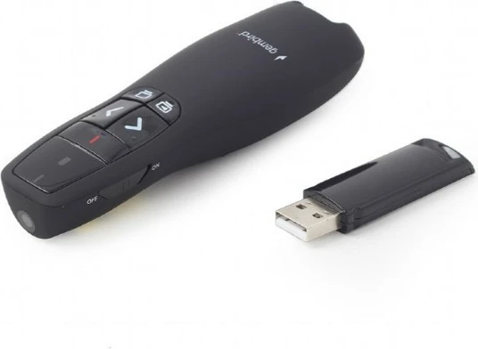 Brezžični predstavljalnik z laserjem Gembird WP-L-12, črn