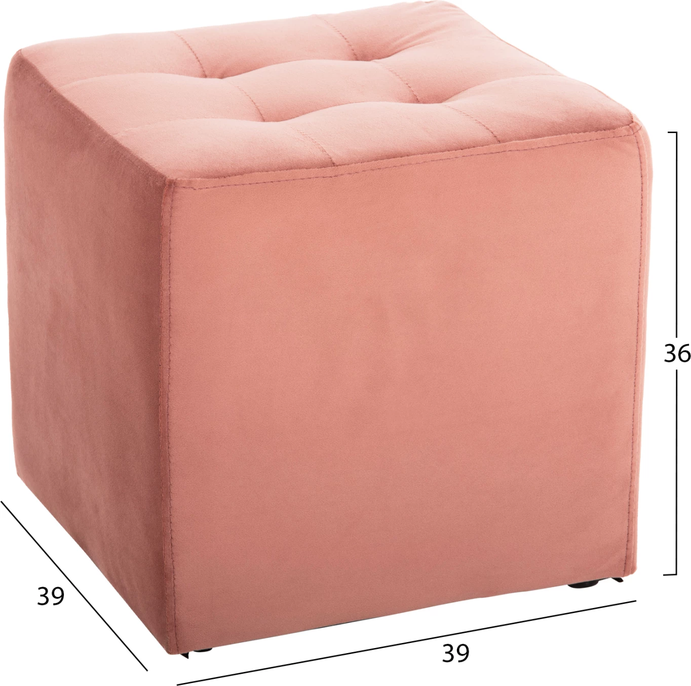 Stol PUNK FH264.12 prašno roza žamet 39Χ39Χ36Hcm