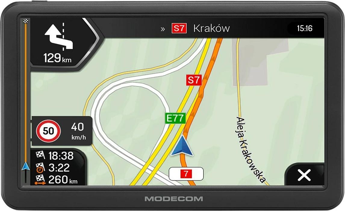 Navigacijski GPS za avto/kamion, MODECOM FreeWAY CX 7.0 iGO, 7" TFT, 8 GB, 256 MB RAM, microSD, Evropa, enoletna posodobitev